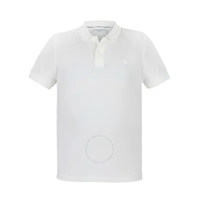 Calvin Klein Embro Badge Short Sleeve Polo Shirt In White