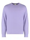 Calvin Klein Sweater With Round Neck In Wool In Purple