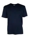 Calvin Klein Embroidered-logo T-shirt In Blue