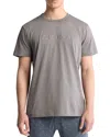 Calvin Klein Embroidered Logo Tee In Brushed Nickel