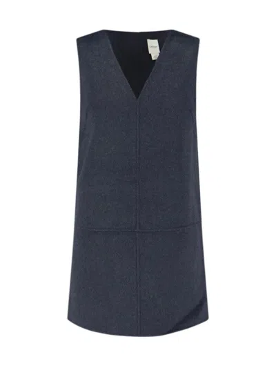 CALVIN KLEIN EMBROIDERED MIDI DRESS - GREY