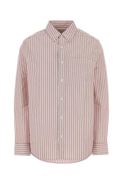Calvin Klein Embroidered Stretch Oxford Shirt In Pink