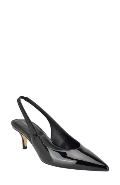 Calvin Klein Emersyn Pointed Toe Slingback Pump In Black