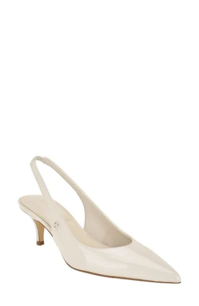 Calvin Klein Emersyn Pointed Toe Slingback Pump In White