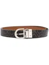 Calvin Klein Engraved-logo Buckle Belt In Braun
