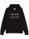 Calvin Klein Logo-print Hoodies In Black