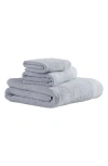 Calvin Klein Entwine 3-piece Towel Set In Grey Mist Blue