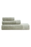 Calvin Klein Entwine 3-piece Towel Set In Pastel Green