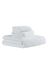 Calvin Klein Entwine Solid Cotton Terry 3-piece Towel Set In White
