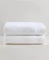 Calvin Klein Entwine Solid Cotton Terry 2-pc. Bath Towel Set, 64" X 34" In White