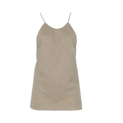 Pre-owned Calvin Klein Erin Shirting 'honey Melange' | Tan | Women's Size 40 In Brown