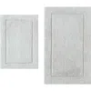 Calvin Klein Essence 2-piece Tufted Bath Mat Set In Silver Grey