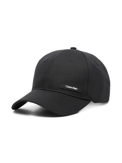 Calvin Klein Logo-embroidered Baseball Cap In Black