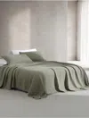 Calvin Klein Essential Garment Washed Cotton Jacquard Coverlet