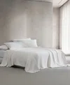 Calvin Klein Essential Garment Washed Cotton Jacquard Coverlet, King In Off White
