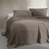 Calvin Klein Essential Garment Washed Cotton Jacquard Coverlet, King In Plum