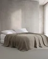 Calvin Klein Essential Garment Washed Cotton Jacquard Coverlet, Queen In Elk Brown