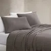 Calvin Klein Essential Garment Washed Cotton Jacquard King Sham In Elk Brown