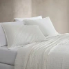 Calvin Klein Essential Garment Washed Cotton Jacquard King Sham In Off White