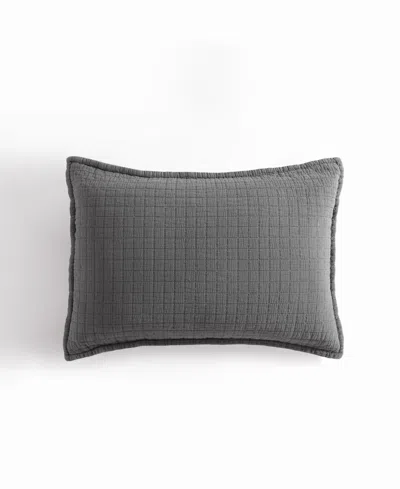 CALVIN KLEIN CLOSEOUT! CALVIN KLEIN ESSENTIAL GARMENT WASHED COTTON JACQUARD SHAM, KING
