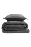 Calvin Klein Essential Washed Jacquard Coverlet In Grey