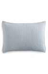 Calvin Klein Essential Washed Jacquard Pillow Sham In Blue