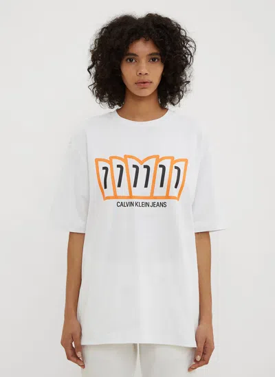 Calvin Klein Est. 1978 Modernist Crewneck T-shirt In White