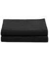 Calvin Klein Eternity Cotton Waffle Bath Towel Set In Black