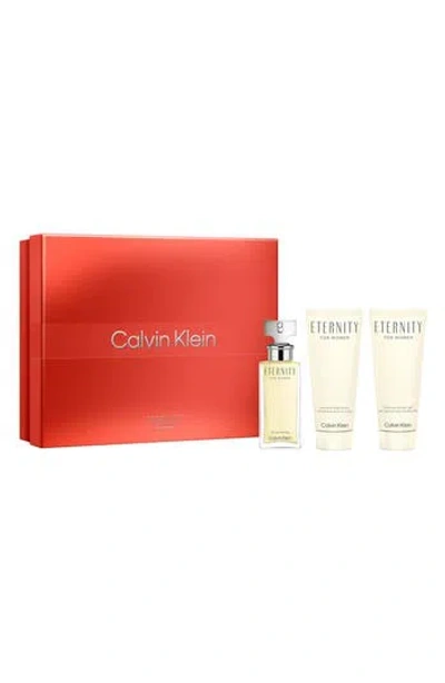 Calvin Klein Eternity Eau De Parfum 3-piece Gift Set In Transparent