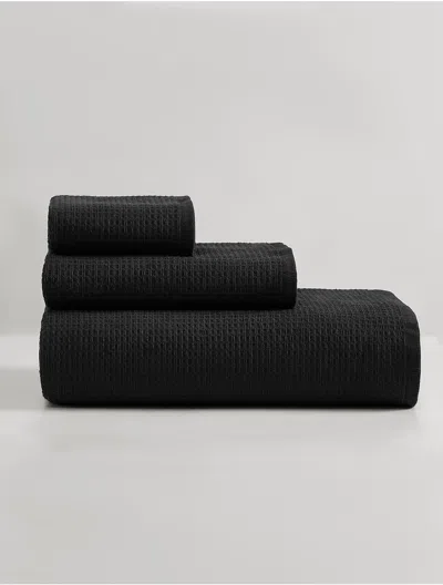 Calvin Klein Eternity Terry Towel Set In Black