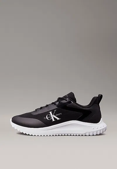 Calvin Klein Eva Runner Low Lace ml Mix Sneakers In Black