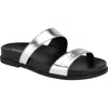 Calvin Klein Explore Slide Sandal In Silver