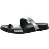 Calvin Klein Explore Womens Strappy Open Toe Slide Sandals In Silver