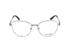 Calvin Klein Round Frame Glasses In Metallic