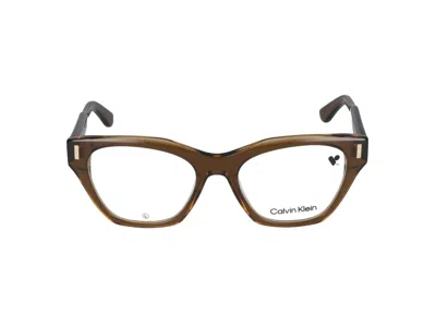 Calvin Klein Eyeglasses In Brown