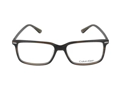Calvin Klein Eyeglasses In Striped Olive