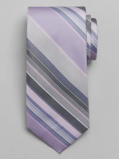 Calvin Klein Fabre Stripe Tie In Purple