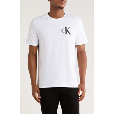 Calvin Klein Fade Logo Graphic T-shirt In White