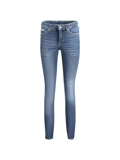 Calvin Klein Faded Skinny-jeans In Blue