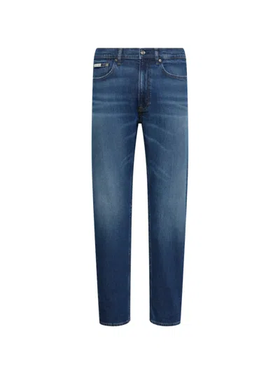 Calvin Klein Faded-effect Jeans In Blue