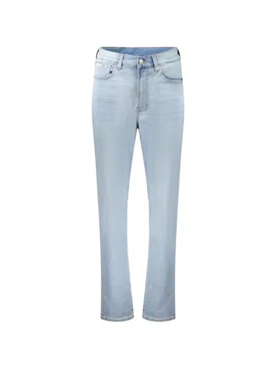 Calvin Klein Faded-wash Jeans In Blue