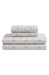 Calvin Klein Falling Petals 300 Thread Count Sateen Sheet Set In Petal Pink