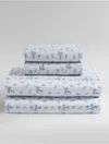 Calvin Klein Falling Petals Sheet Set In Pale Gray,blue