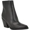 CALVIN KLEIN FALLONE WOMENS LEATHER BLOCK HEEL MID-CALF BOOTS