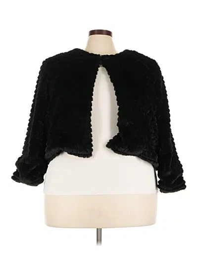 Pre-owned Calvin Klein Faux Fur Jacket In Black