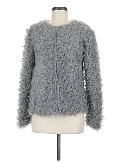 Pre-owned Calvin Klein Faux Fur Jacket In Gray