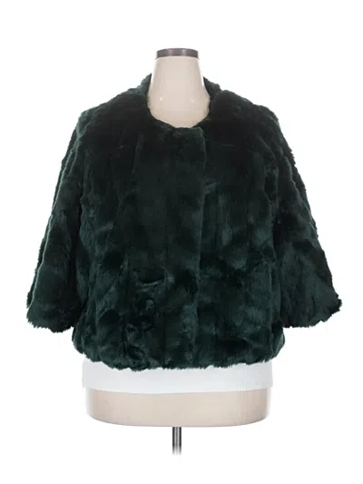 Pre-owned Calvin Klein Faux Fur Jacket In Green