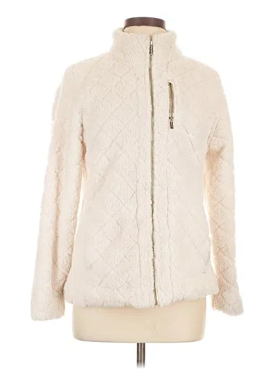 Pre-owned Calvin Klein Faux Fur Jacket In Ivory