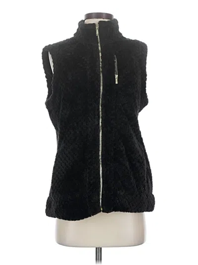 Pre-owned Calvin Klein Faux Fur Vest In Black
