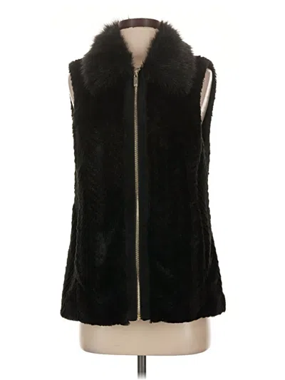 Pre-owned Calvin Klein Faux Fur Vest In Black